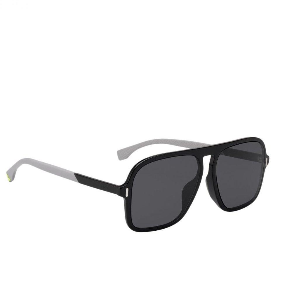 /*S/ NWOT Fendi aviator-like black & grey frame black tinted lens sunglasses - Picture 1 of 10
